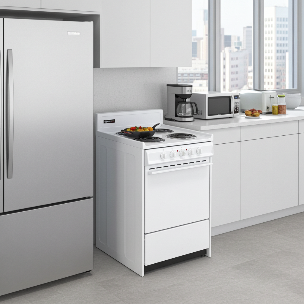 Detailed and Refurbished 24 Inch Electric Stove/Range (Processing Included in Price)